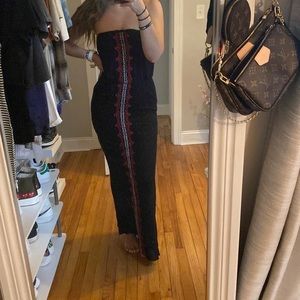 Love Tree Happens Black Strapless Maxi Dress (M)